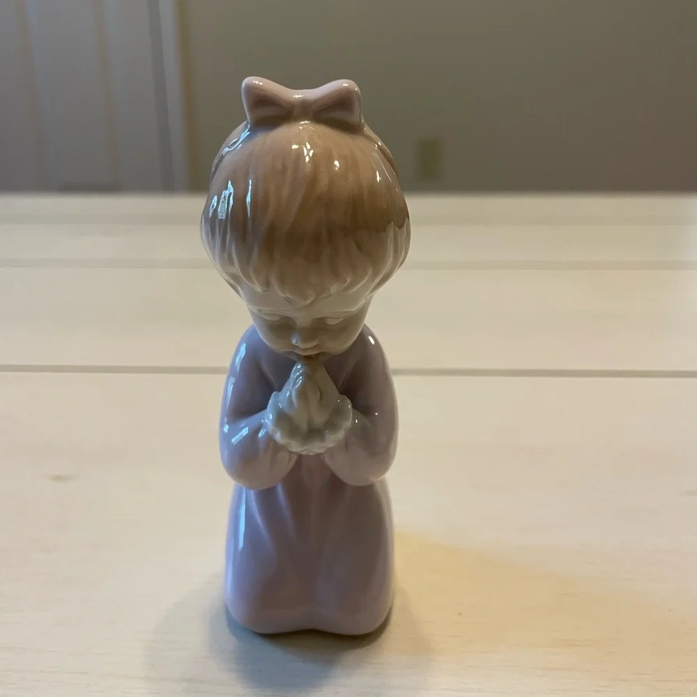 Vintage Porcelain Angel/Girl Figurine Set - With Gold  Accents (set of 3)